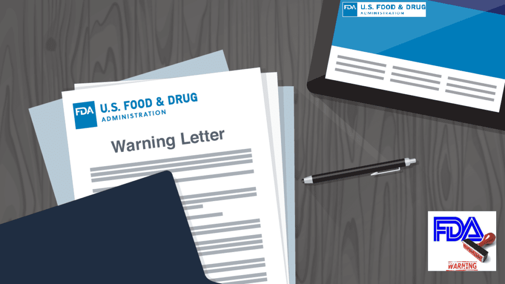 What triggers a USFDA warning letter